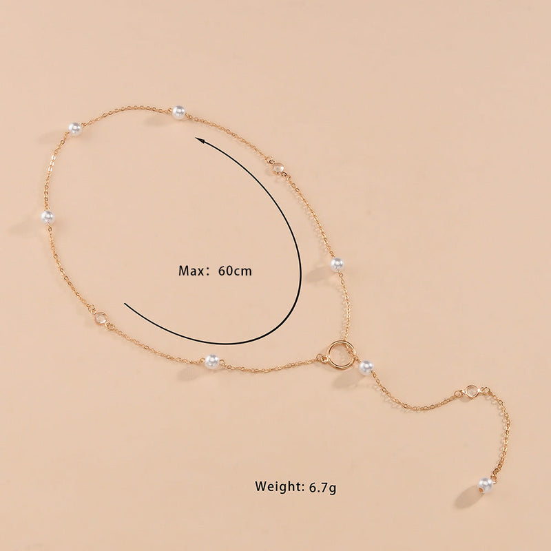 Pearl Chain Pendant Necklace for Women