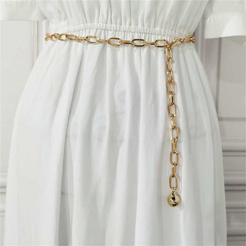 Lady Style Chain Metal Belt Cheap Women Belt Strap