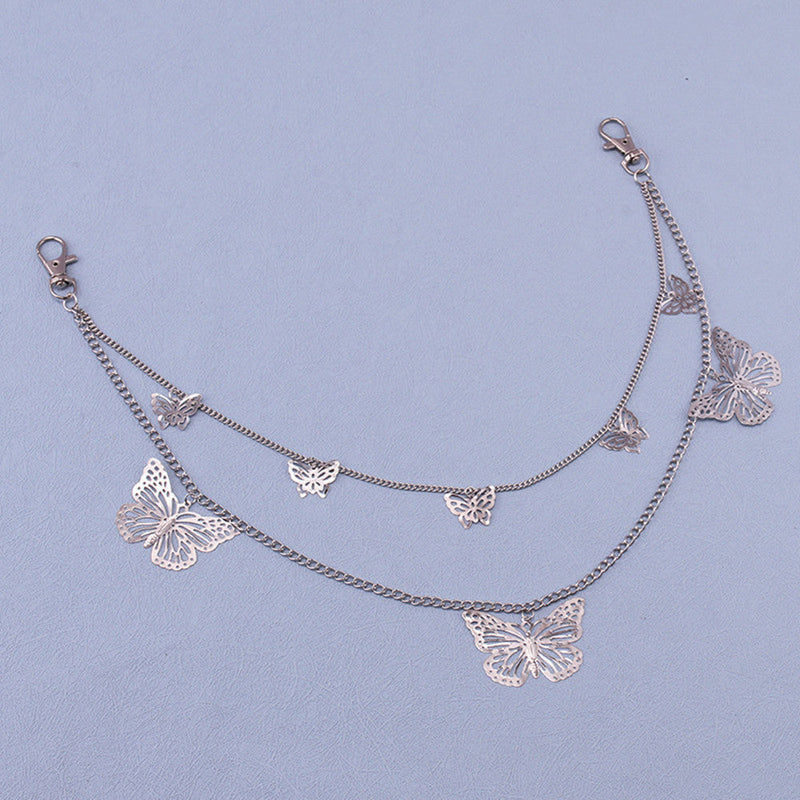 Hip Hop Butterfly Double Waist Chain