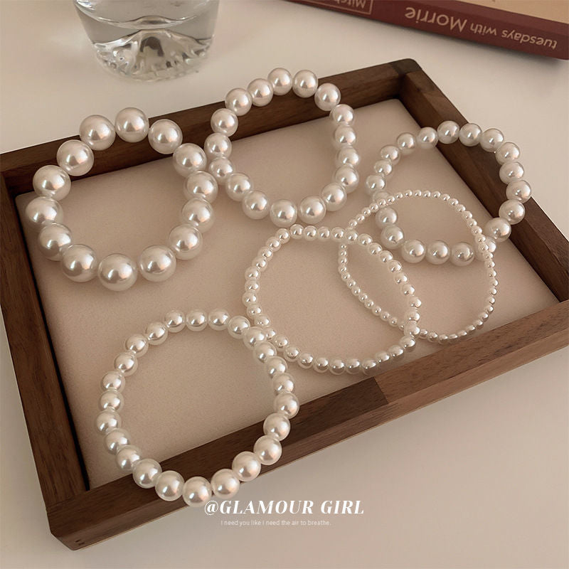 Elastic Plastic Pearl Bracelets