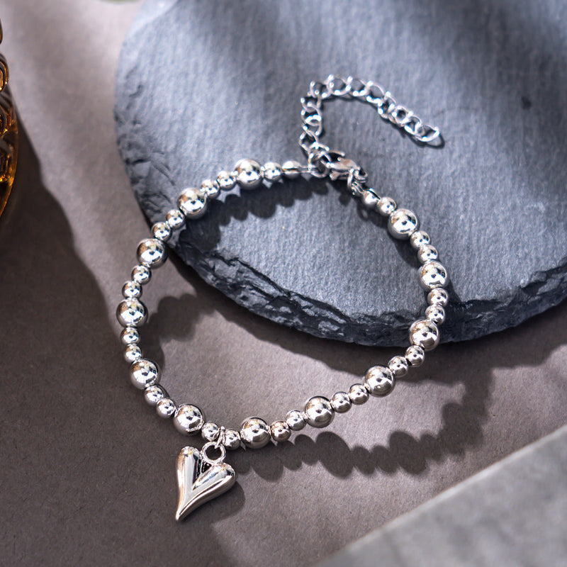 Heart Pendant Beaded Necklace