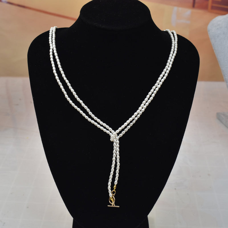 Multi-layer Imitation Long Pearl Necklace