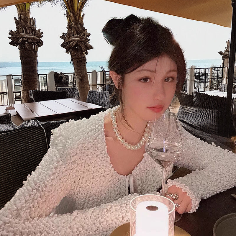 Glass Pearl Necklace Jewelry Summer Choker Jewelry