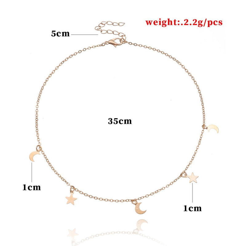 Star Moon Necklace for Women