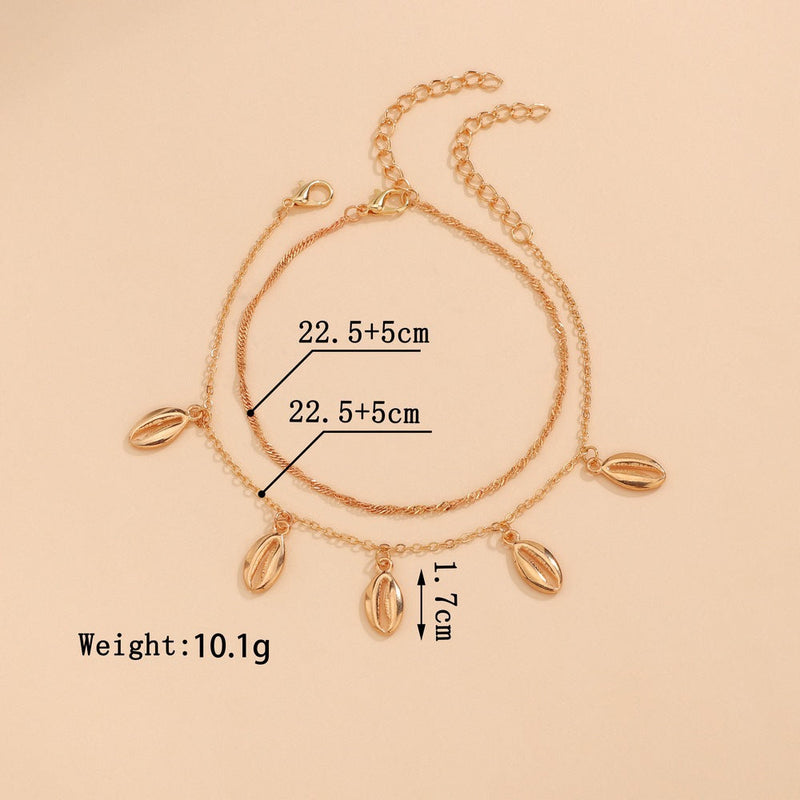 Shell Pendant Bracelet Anklet Chain Beach Foot Jewelry