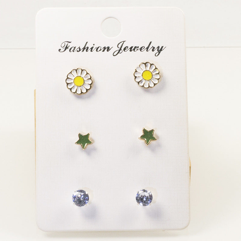 Little Daisy Star Stud Earrings Set