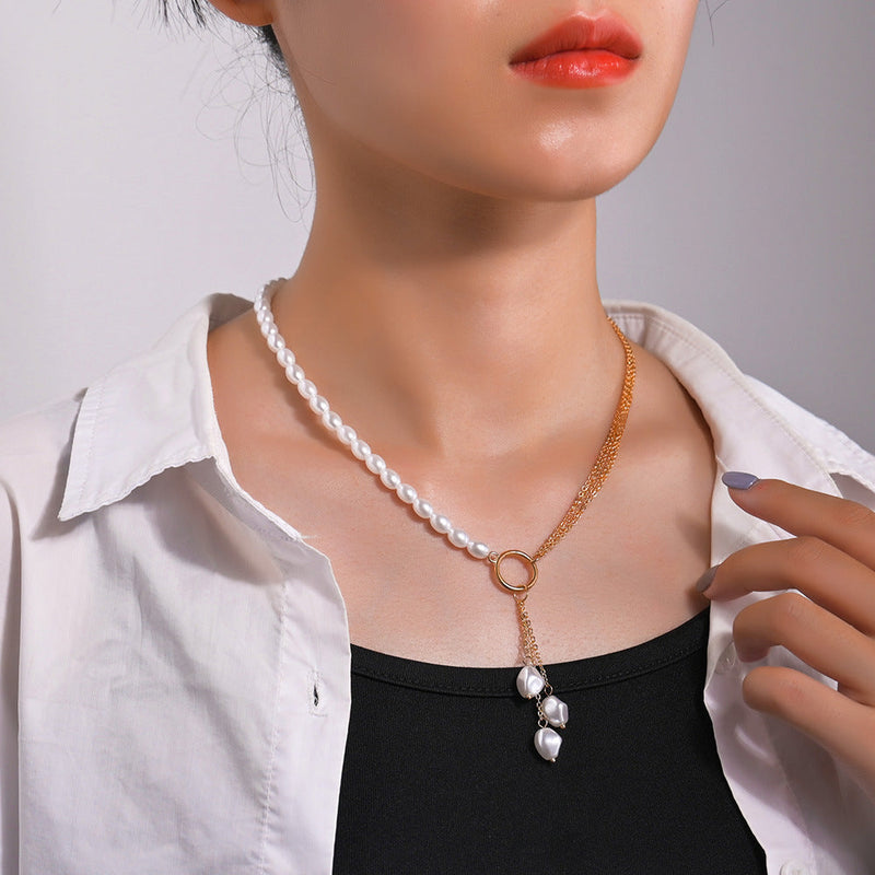 Baroque Irregular Pearl Pendant Necklace