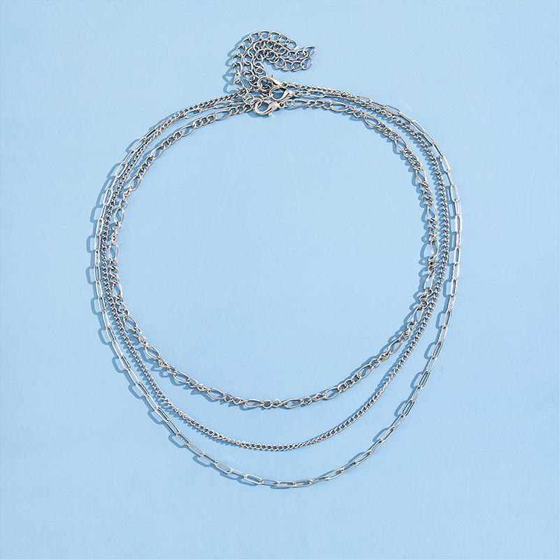 Paperclip Chain Layer Necklace for Women
