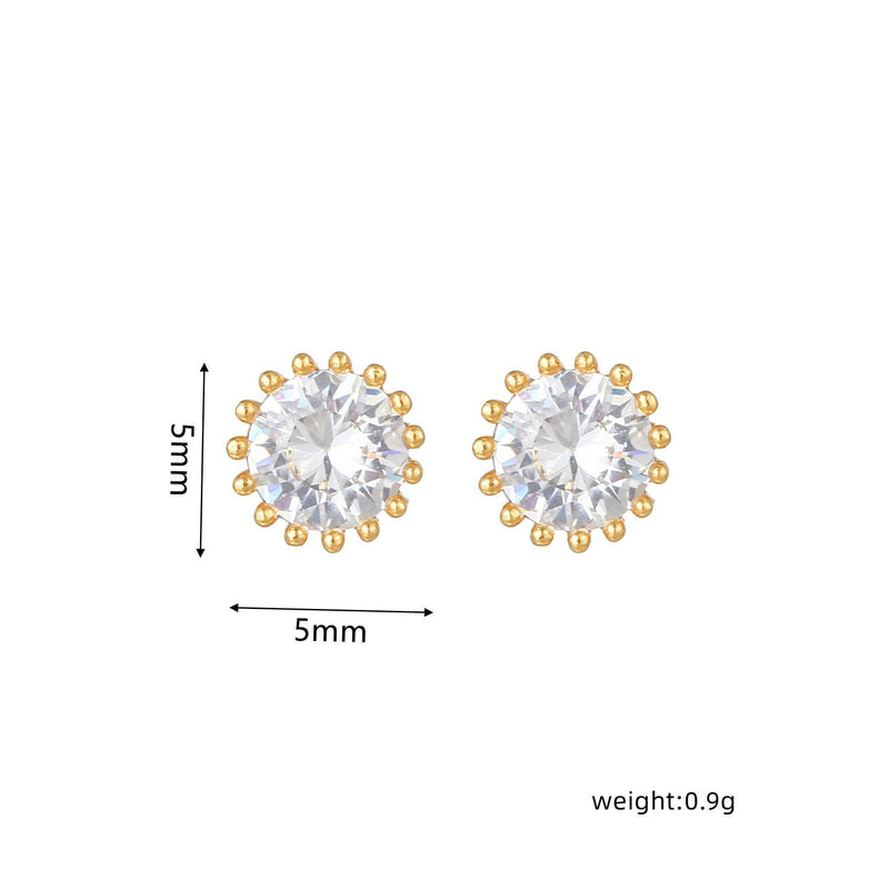 16 Pairs Pink Heart Stud Hoop Huggies Drop Earrings Set, 18K Gold Plated Stacking CZ & Pearl Designs, Planet Snowflake Moon Star | Cubic Zirconia