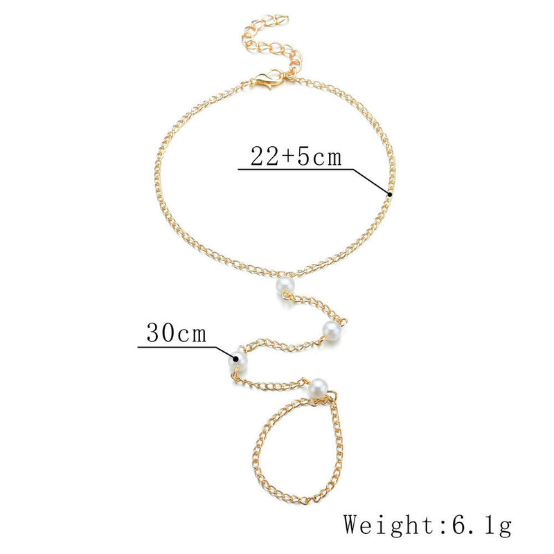 Summer Beach Style Alloy Mittens Anklet Jewelry