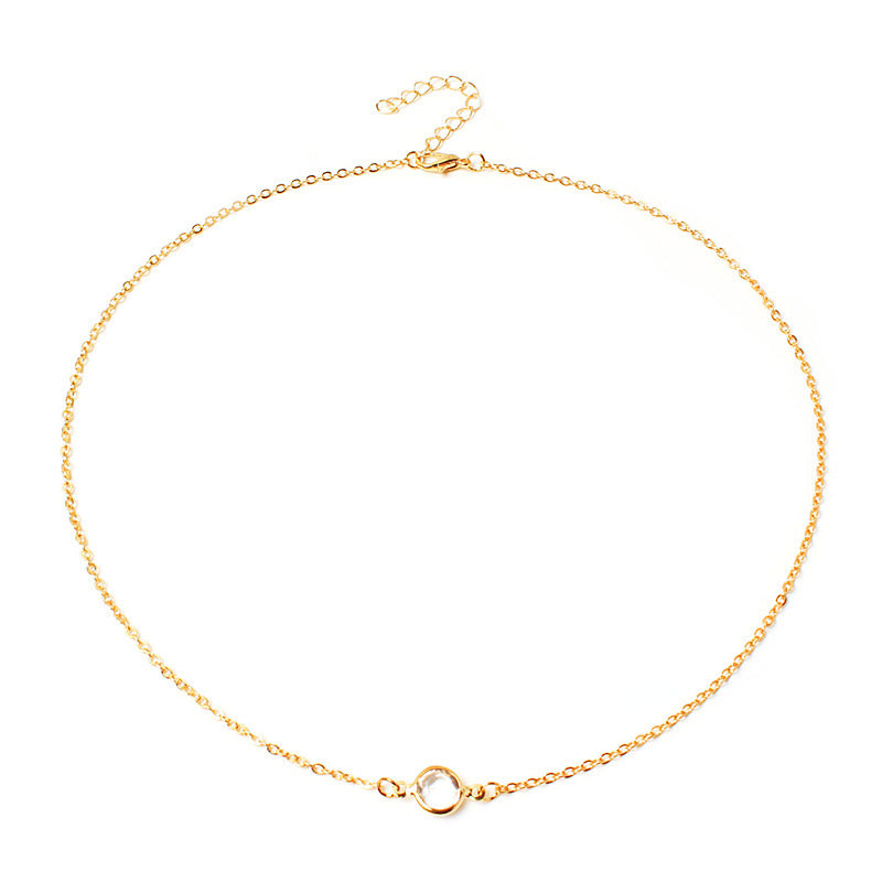 Stone plain Chain Necklace