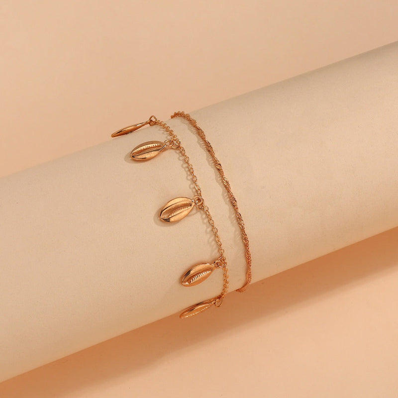 Shell Pendant Bracelet Anklet Chain Beach Foot Jewelry