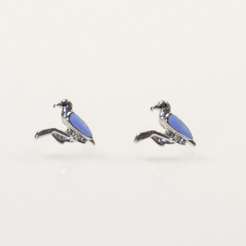 Blue Bird Stud Earring