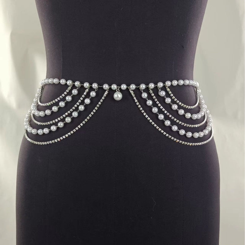 Multi Layer Belly Body Chain Bikini Metal Rave Body Waist Chain