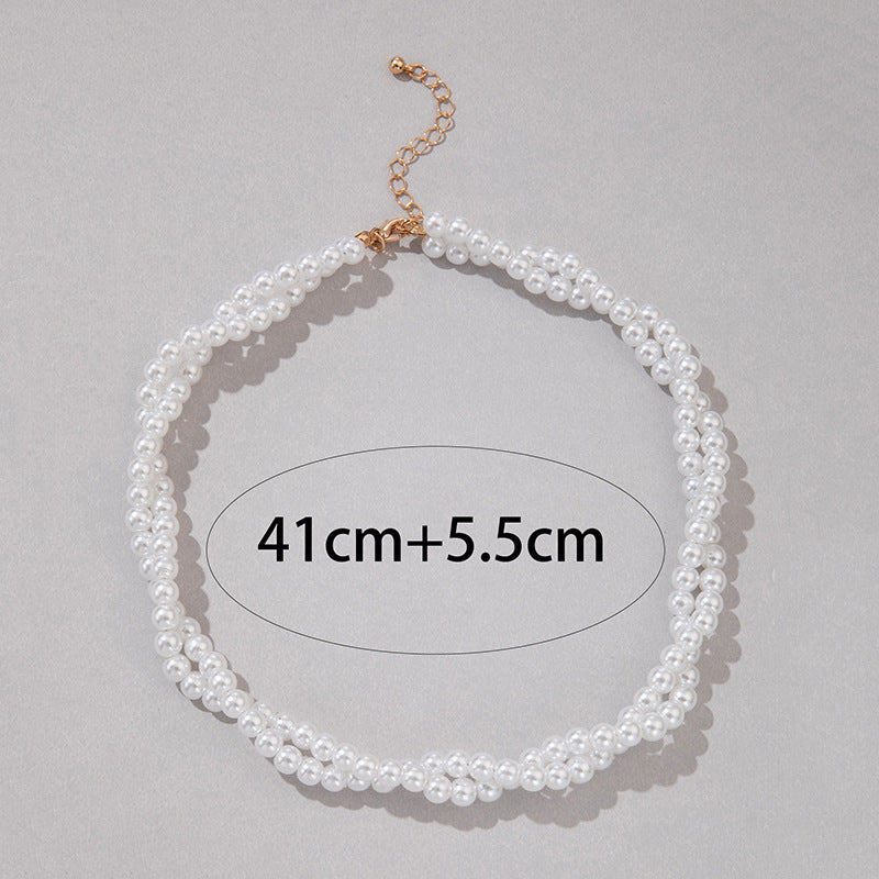 New Fashion Imitation Pearl Twist Necklace