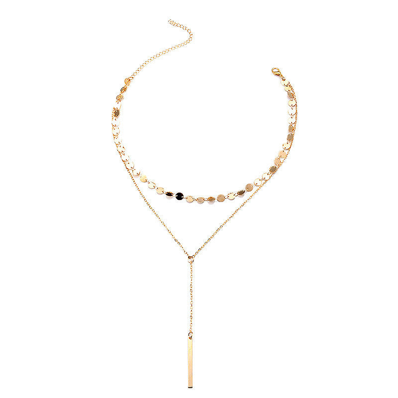 Sexy Multi-layer Sequined Necklace Tassel Chain