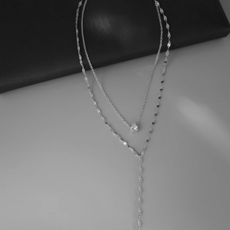 Double Layered Choker Necklace Women Sexy Tassel