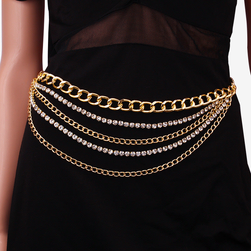 Retro Geometric Chain Waist Body Chain Women Sexy