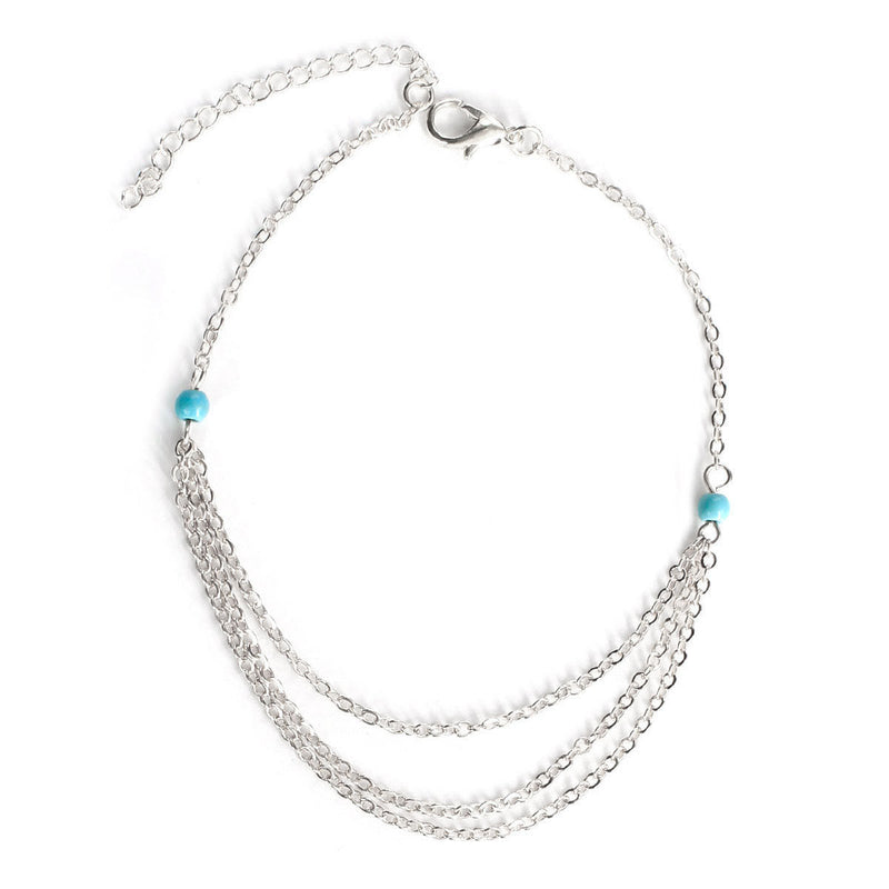 Layer Chain Charm turquoise Anklets Jewelry