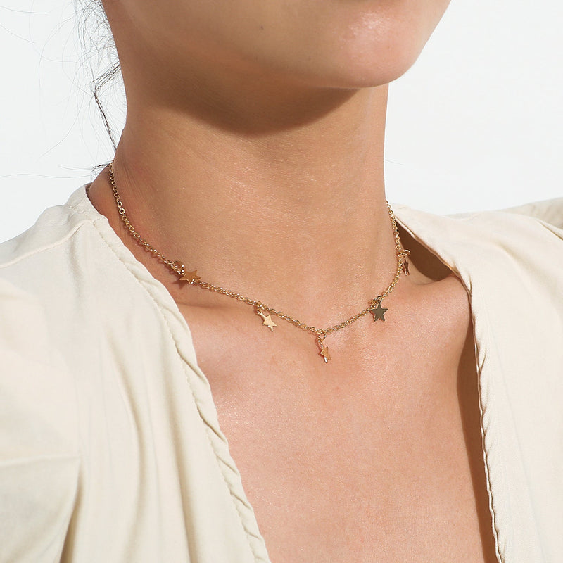 Lucky Star Tassels Choker Necklace