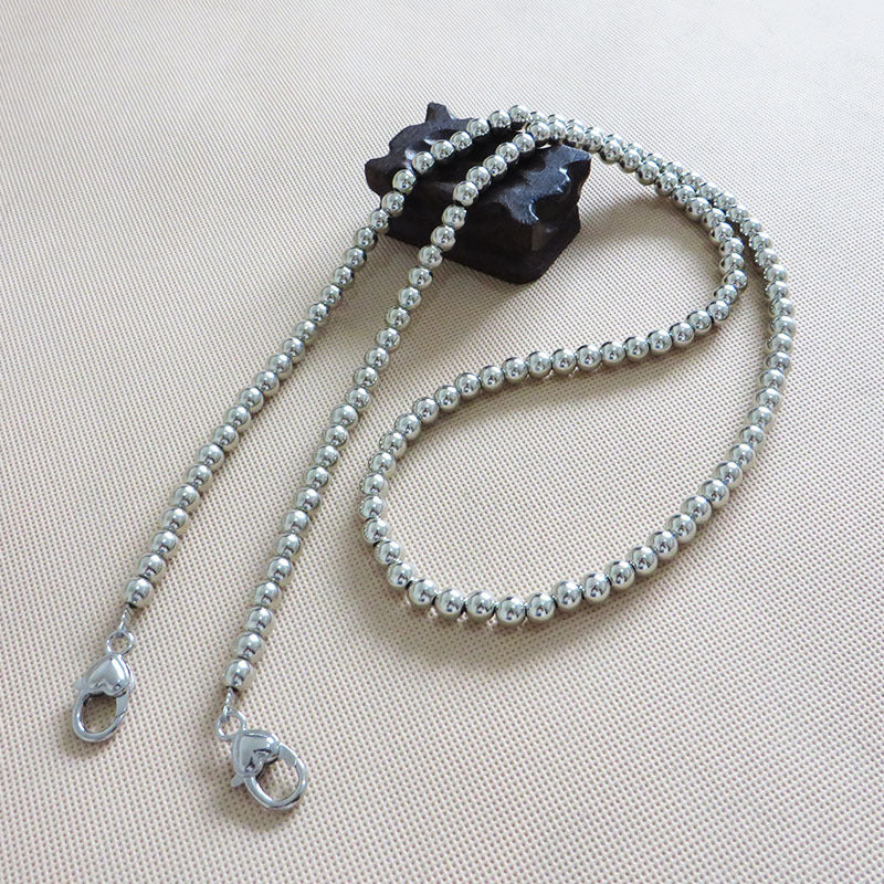 Metallic Bead Chain Long Straps Handbags Chain