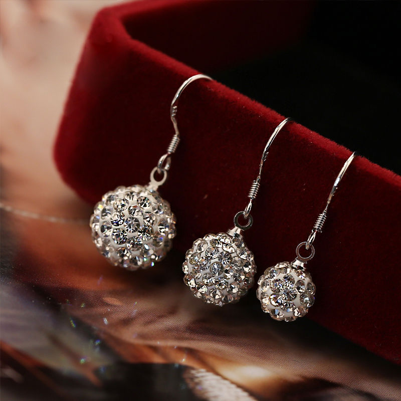 Dangle Crystal Rhinestone Ball Earring