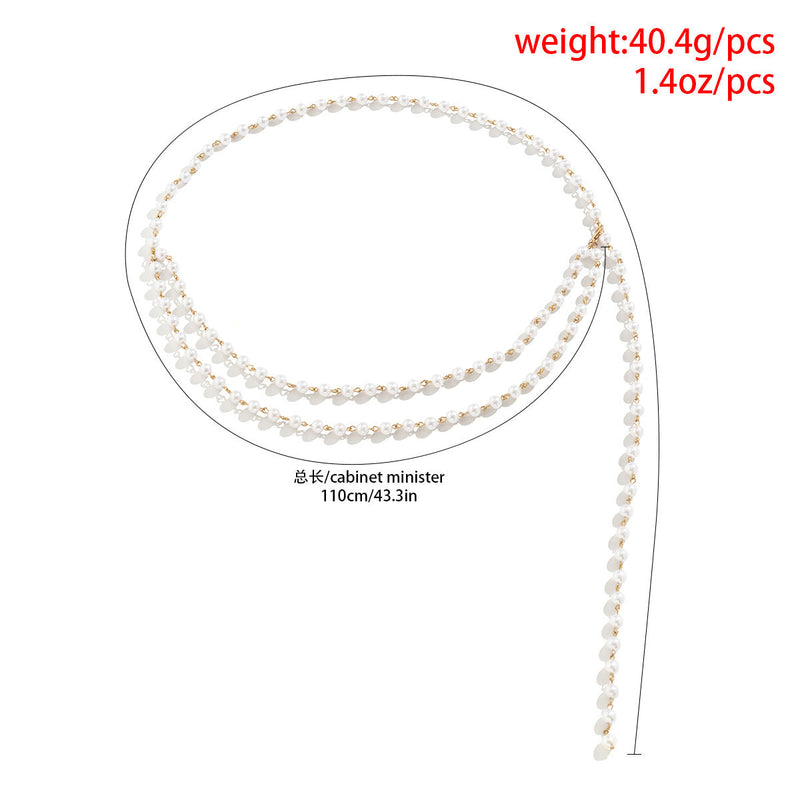 Imitation Pearl Waist Chain