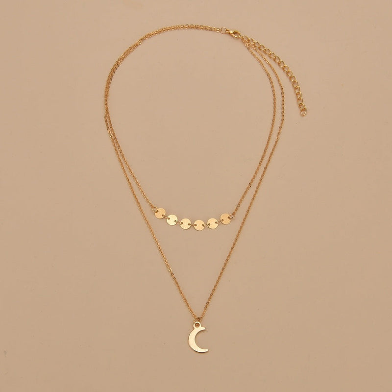 Crescent Moon Stars Necklaces for Women