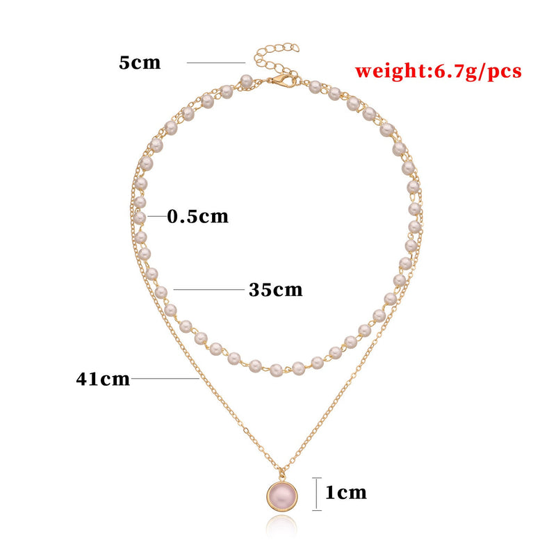 Chain Pearl Choker Necklace