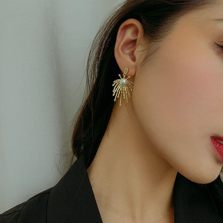 Fashion Firework Pearl Earrings