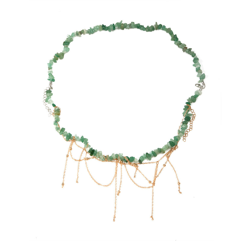 Bohemian Style Natural Macadamia Tassel Clavicle Necklace