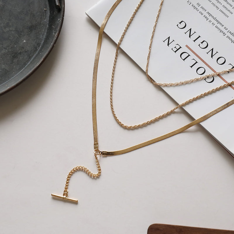 Sexy Copper Flat Snake Chain Necklaces for Women