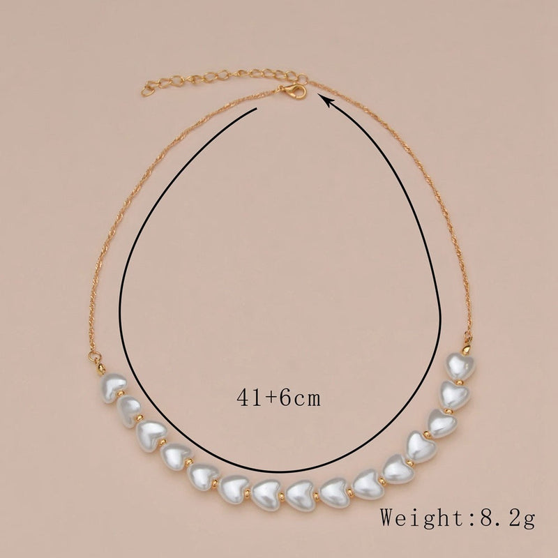 Heart Pearl Necklace