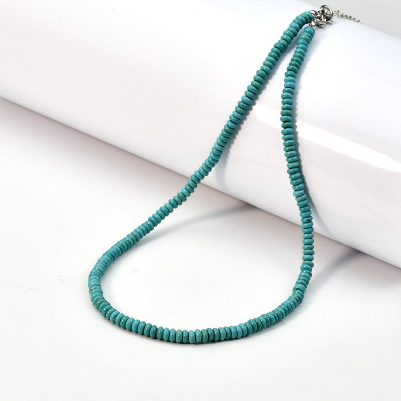 Turquoise Beaded Choker Necklace