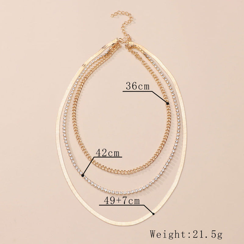 Multi-layer Layers Women Snake Chain Necklace