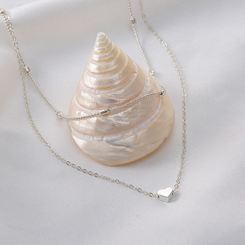 Double Layer Chain Heart Necklace