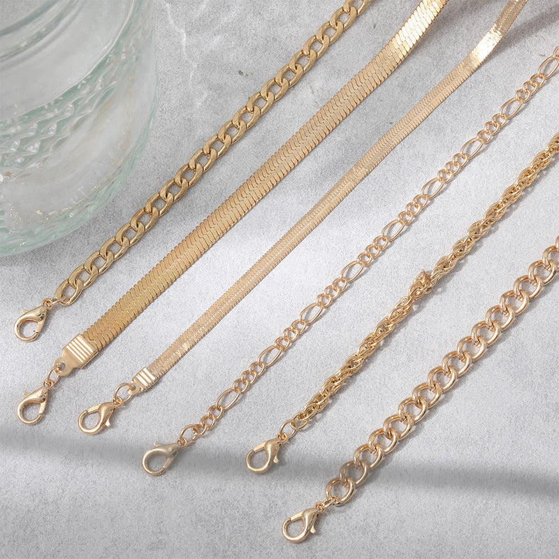 Custom Flat Snake Cuban Chain Jewelry Bracelet