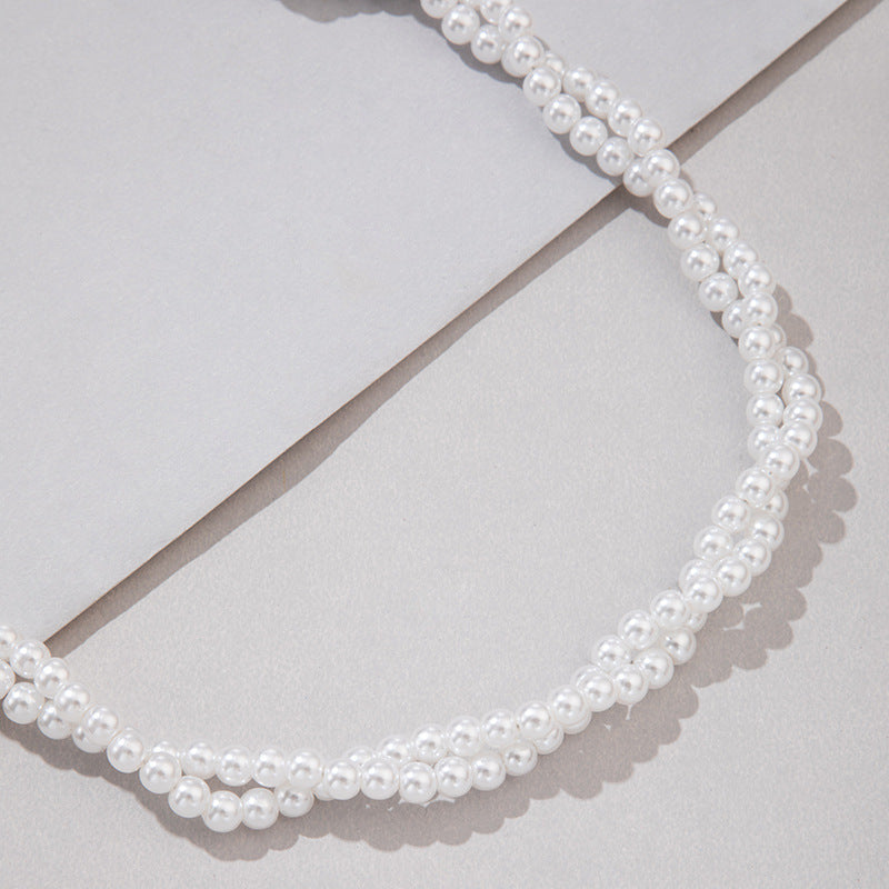New Fashion Imitation Pearl Twist Necklace