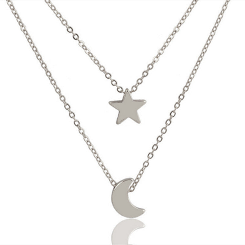 Moon Star Necklace Women