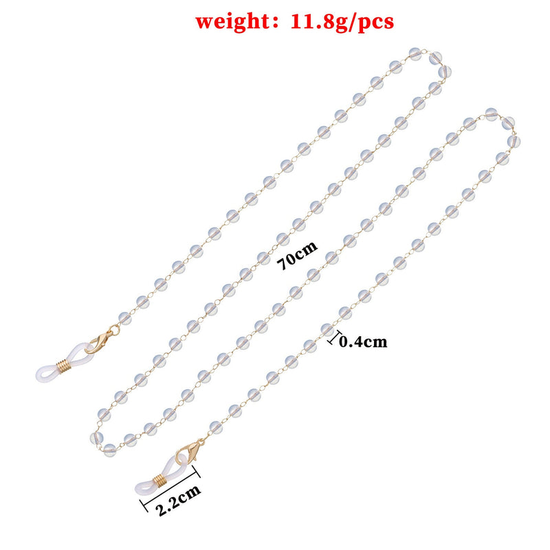 Beaded Eyeglasses Sunglasses Strap Holder Elegant Eyewear Retainer Chain