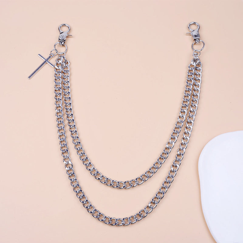 Punk Jewelry Hip Hop Double Layer Metal Body Chains