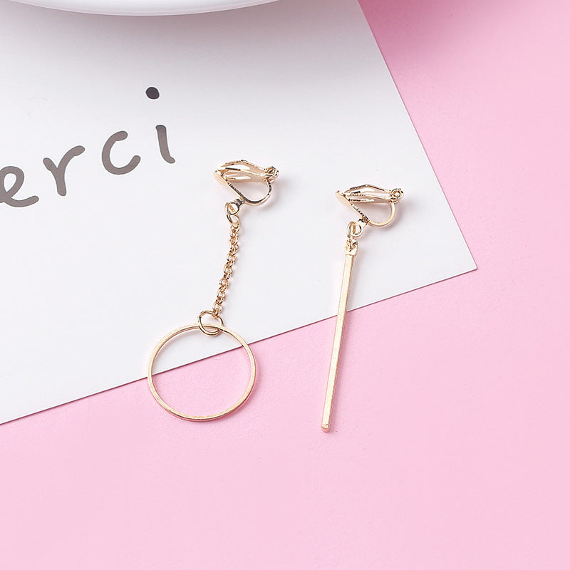 Geometric Triangle Tassel Earrings