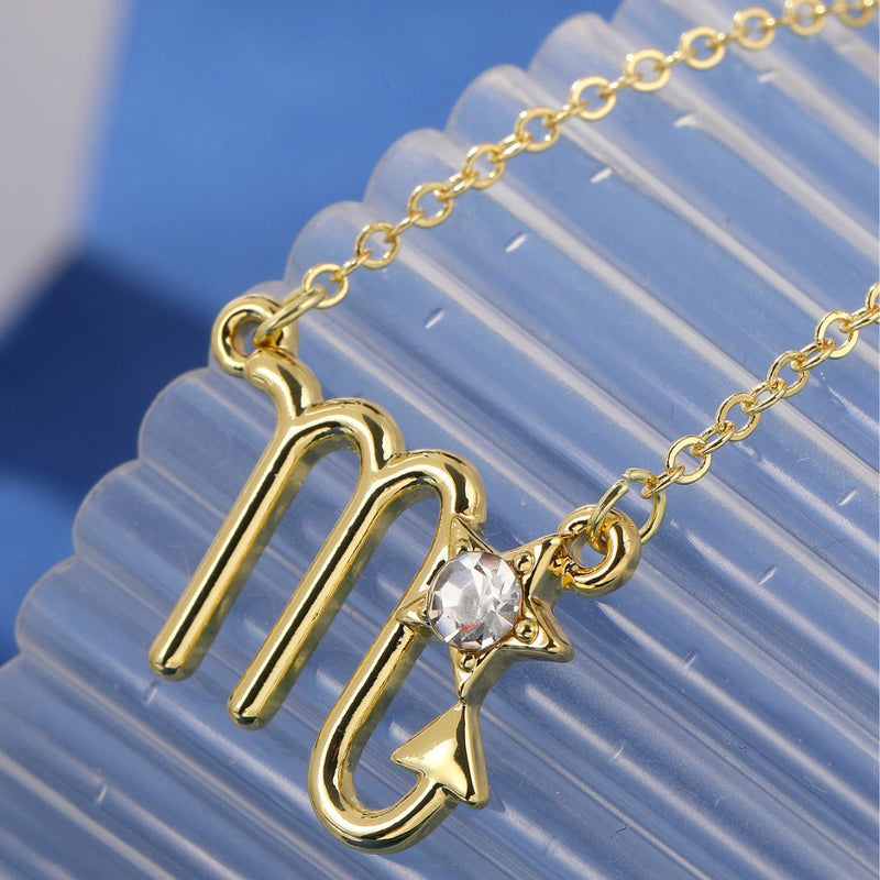 Custom 12 Zodiac Necklace Horoscope Necklace