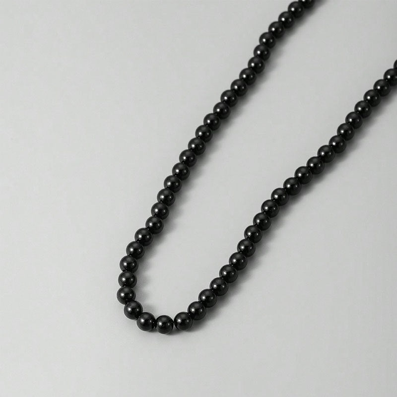 Retro 8MM Black Pearl Necklace