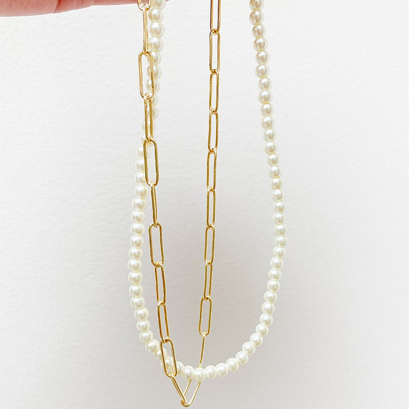 Pearl Multi Layered Chains Necklaces for Women