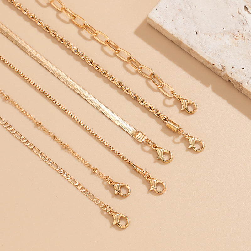 Layer Beaded Layer Chain Anklet Jewelry