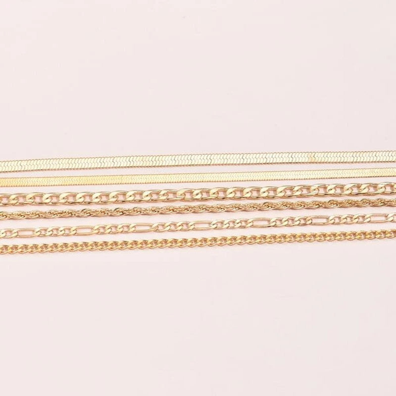 Cuban Chain Hip Hop Bracelet Set