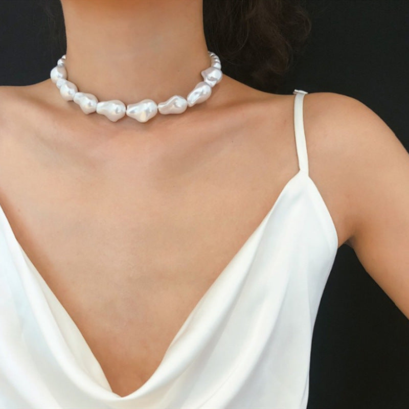 Multi Layer Pearl Necklace Choker