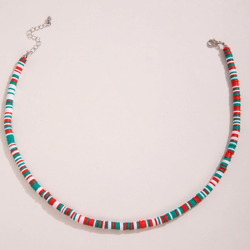 Small Colorful Soft Clay Necklace