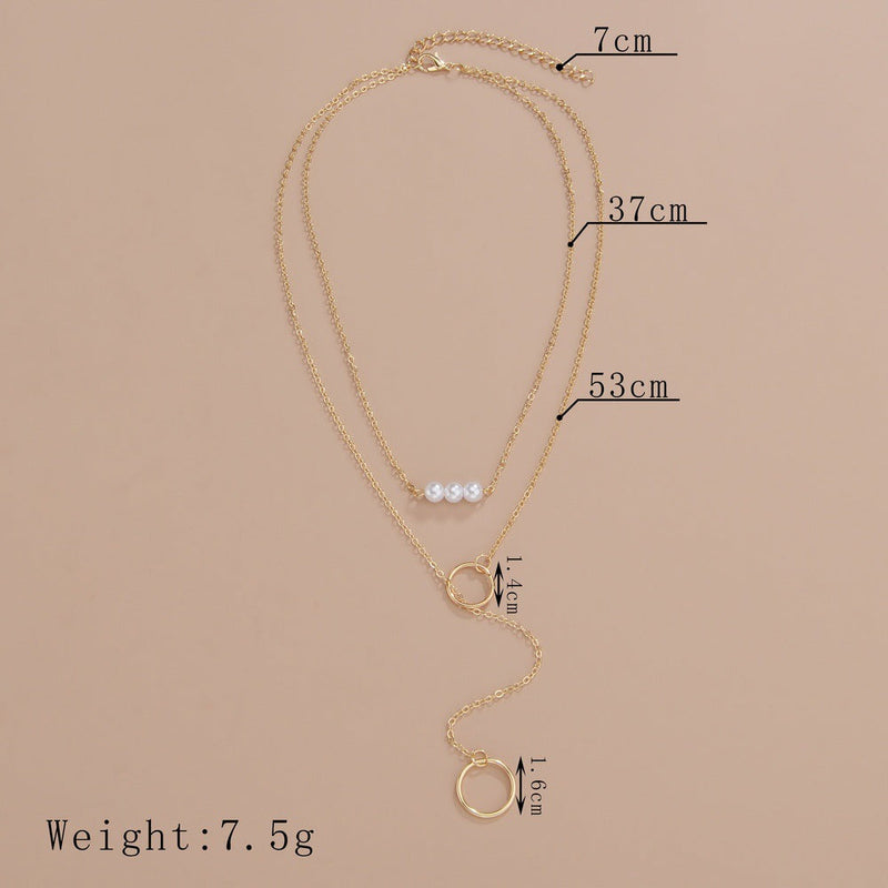 Pearl Drop Lariat Necklace